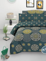 Golden Bloom Elegant PC Cotton Bed sheet Set